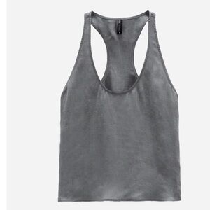 Zara Women’s Grey Razorback Lightweight Tank Top Size XS